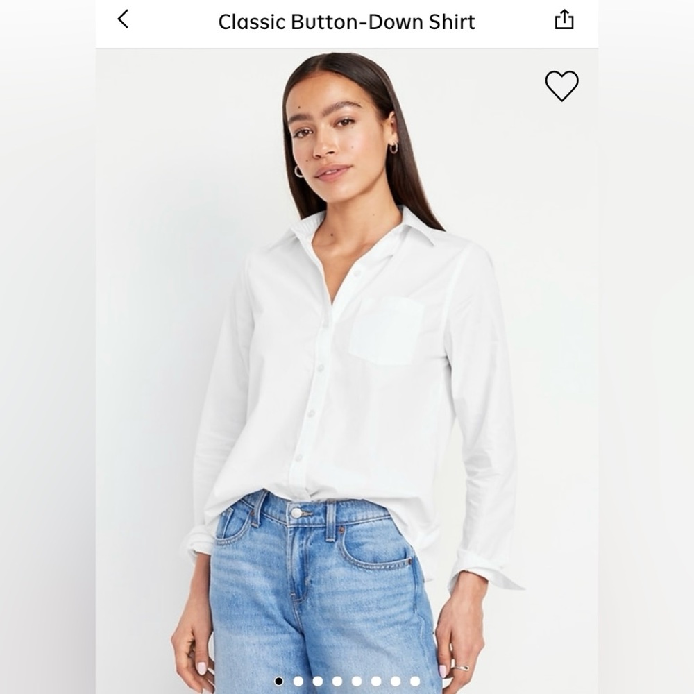 Old Navy Women's The Classic White Button Down Shirt
